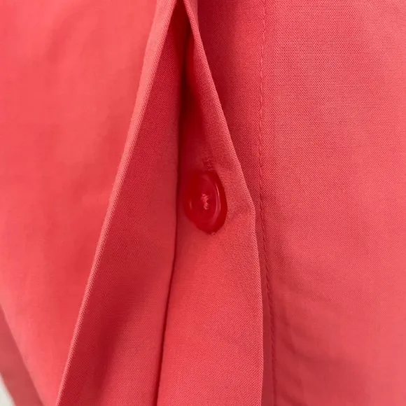 New  3/4 Sleeve Button Down Shirt Coral Size 14W - Image 10