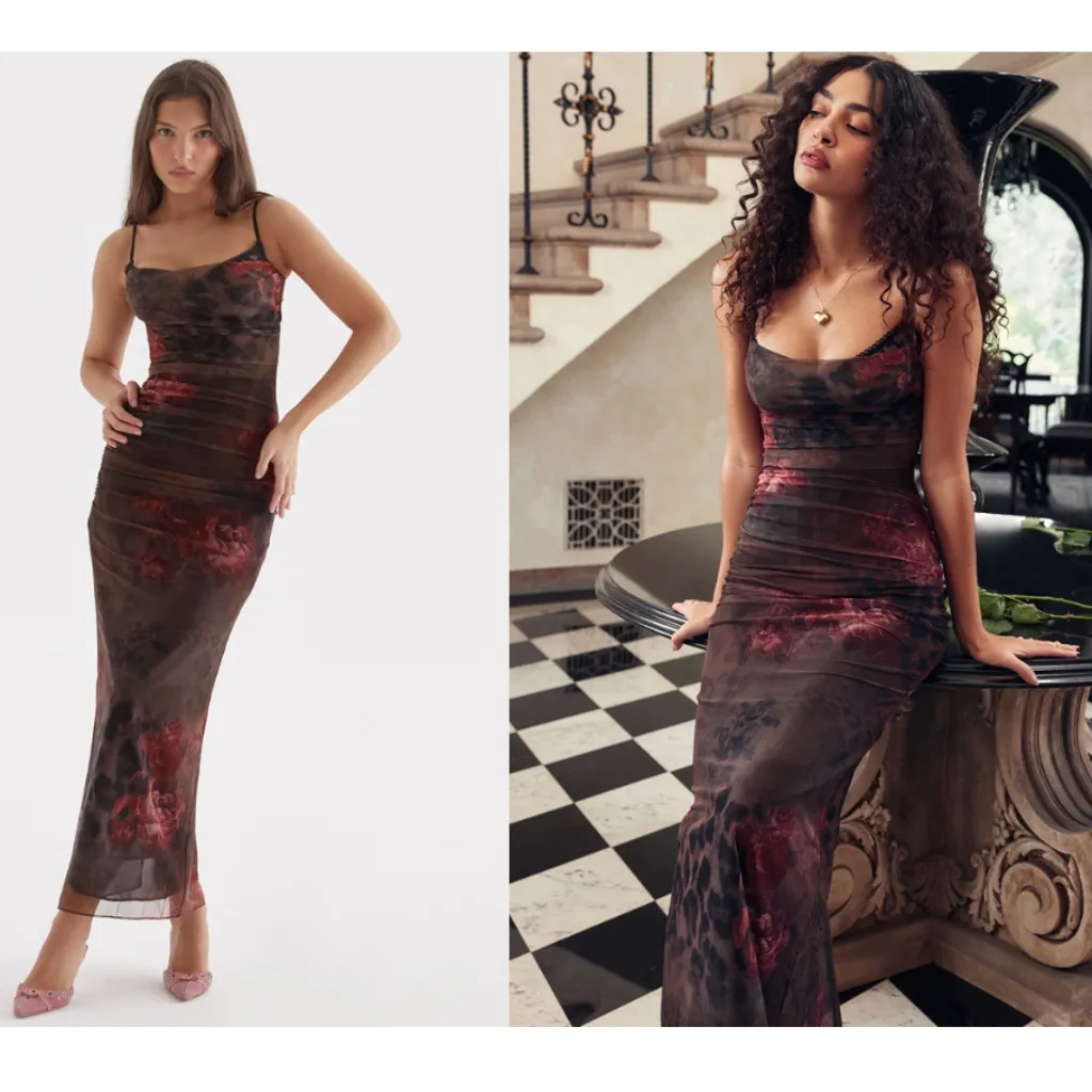 HOUSE OF CB 'Nalini'‎ Printed Maxi Dress NWOT size XL A-C - Image 3