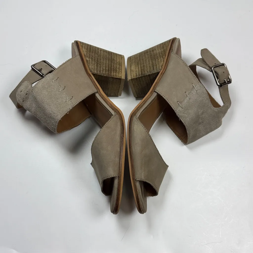 Kelsi Dagger Suede Ankle Strap Suede Leather Chunky Heel Sandals S-474 Sz 10 - Image 3