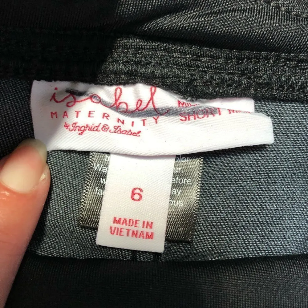 Isabel Maternity Crossover Midi Jean Shorts NWT - Image 5