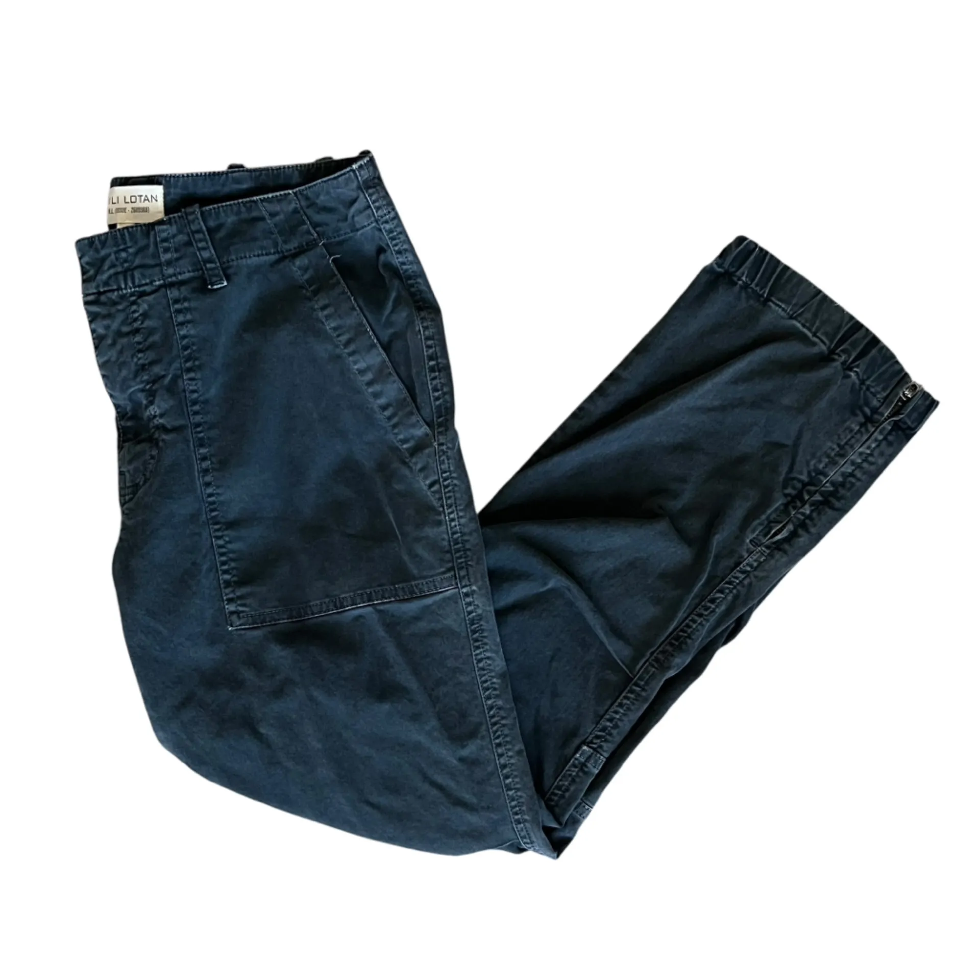 Nili Lotan Women’s French Military Cotton Twill Pants Size 4 Carbon Grey Black Gray - Image 12