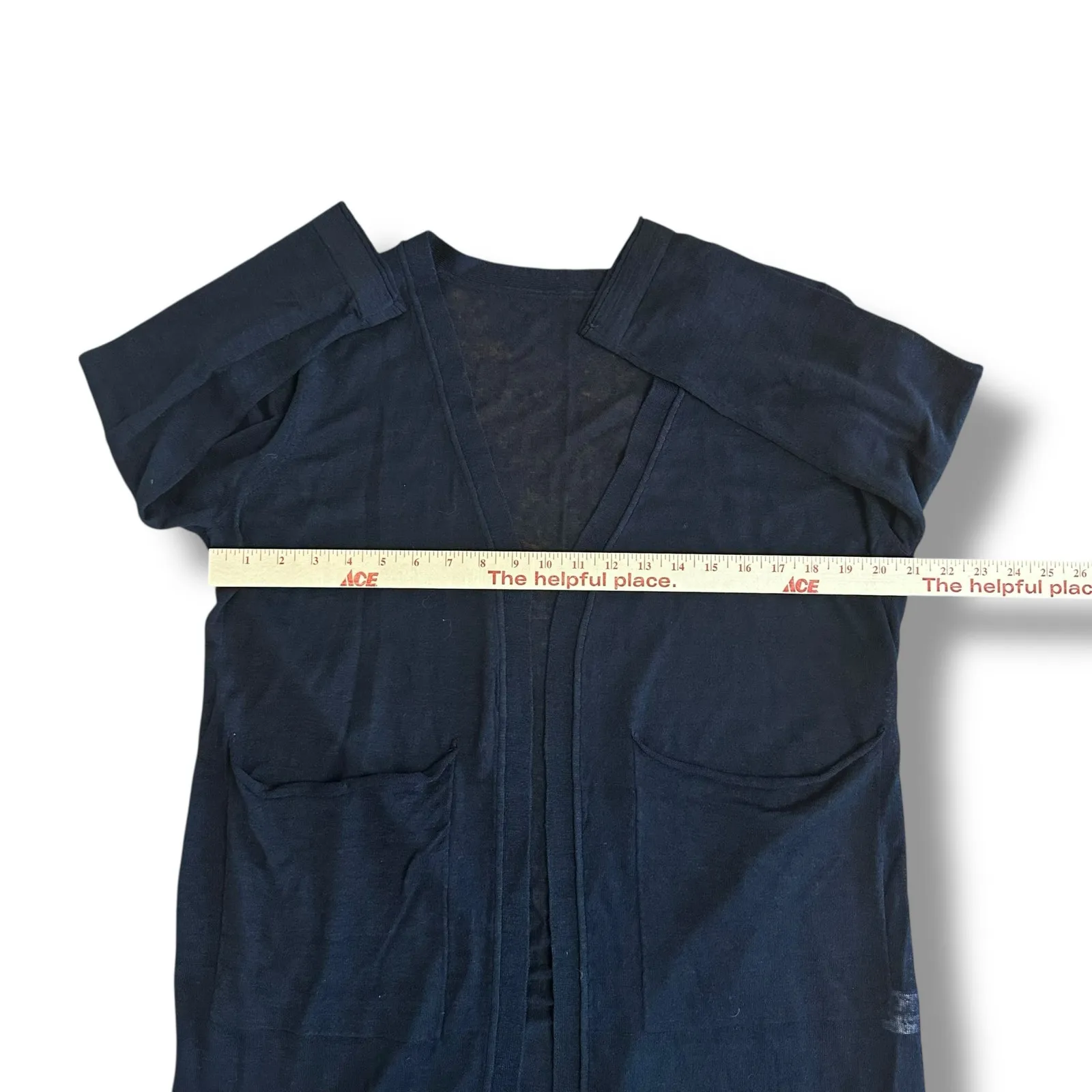 Amber Cashmere Black Longline Cardigan‎ Sweater Coatigan Small Korea Minimalist - Image 5