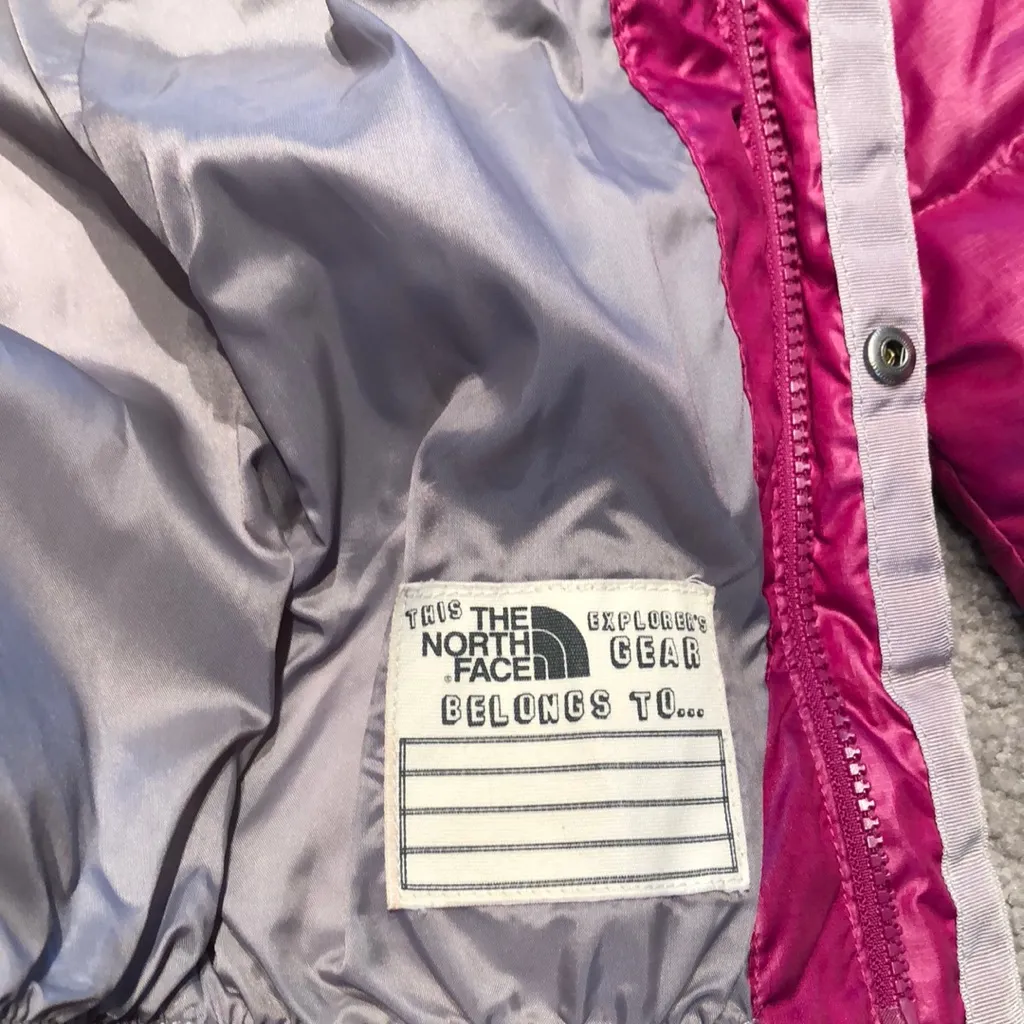 THE NORTH FACE MAGENTA PINK DOWN PUFFER JACKET - Image 8