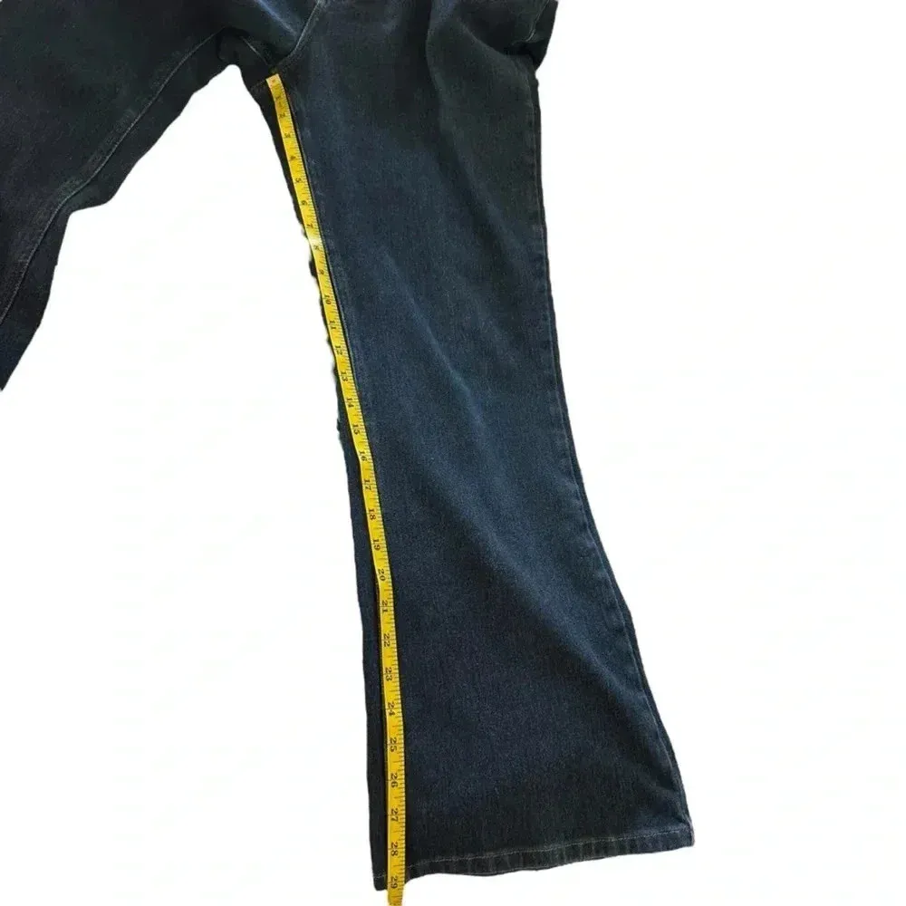 LL Bean Classic Fit women's size 14 dark blue jeans - Image 3