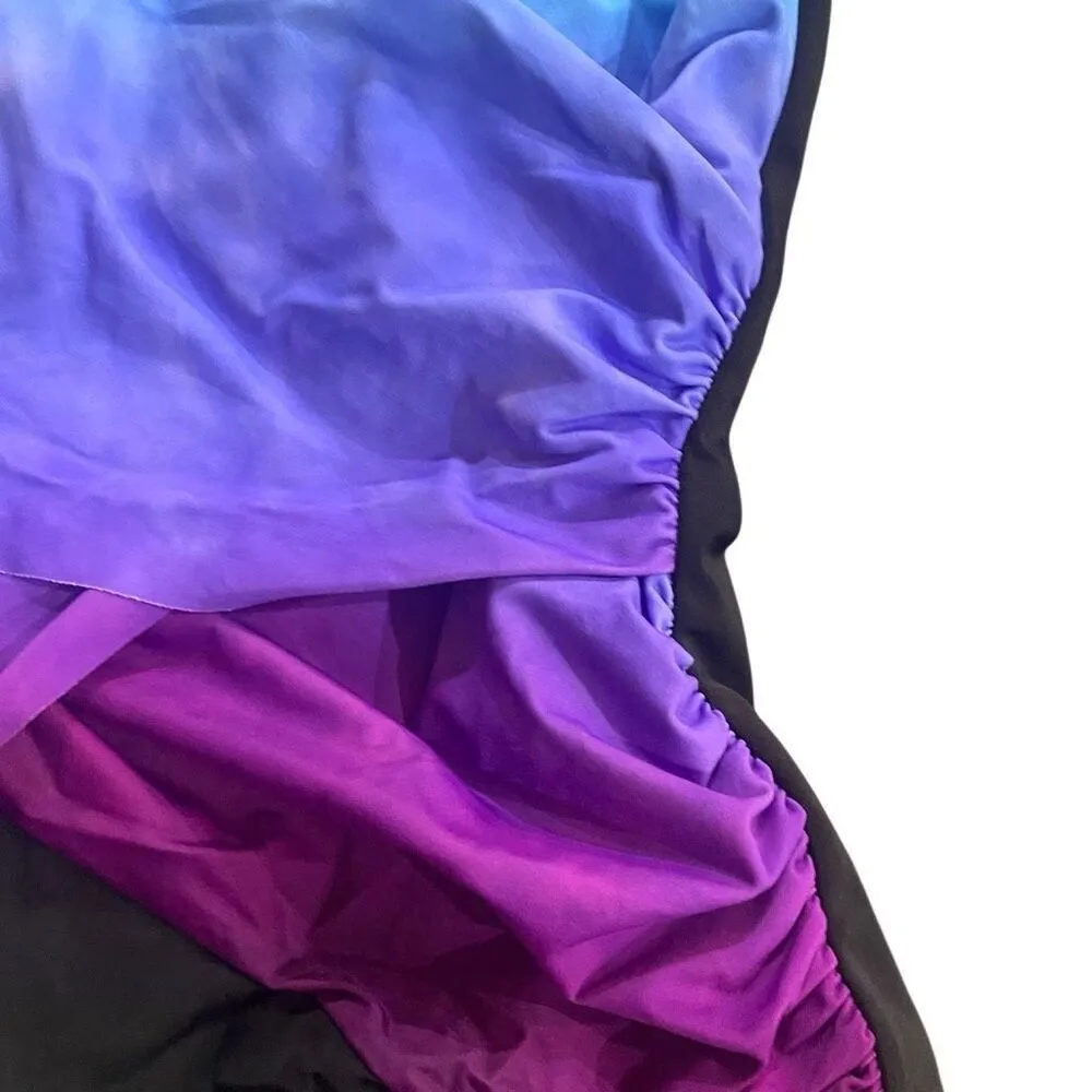 Miracle suit ombré color one piece bathing suit size medium Purple - Image 6