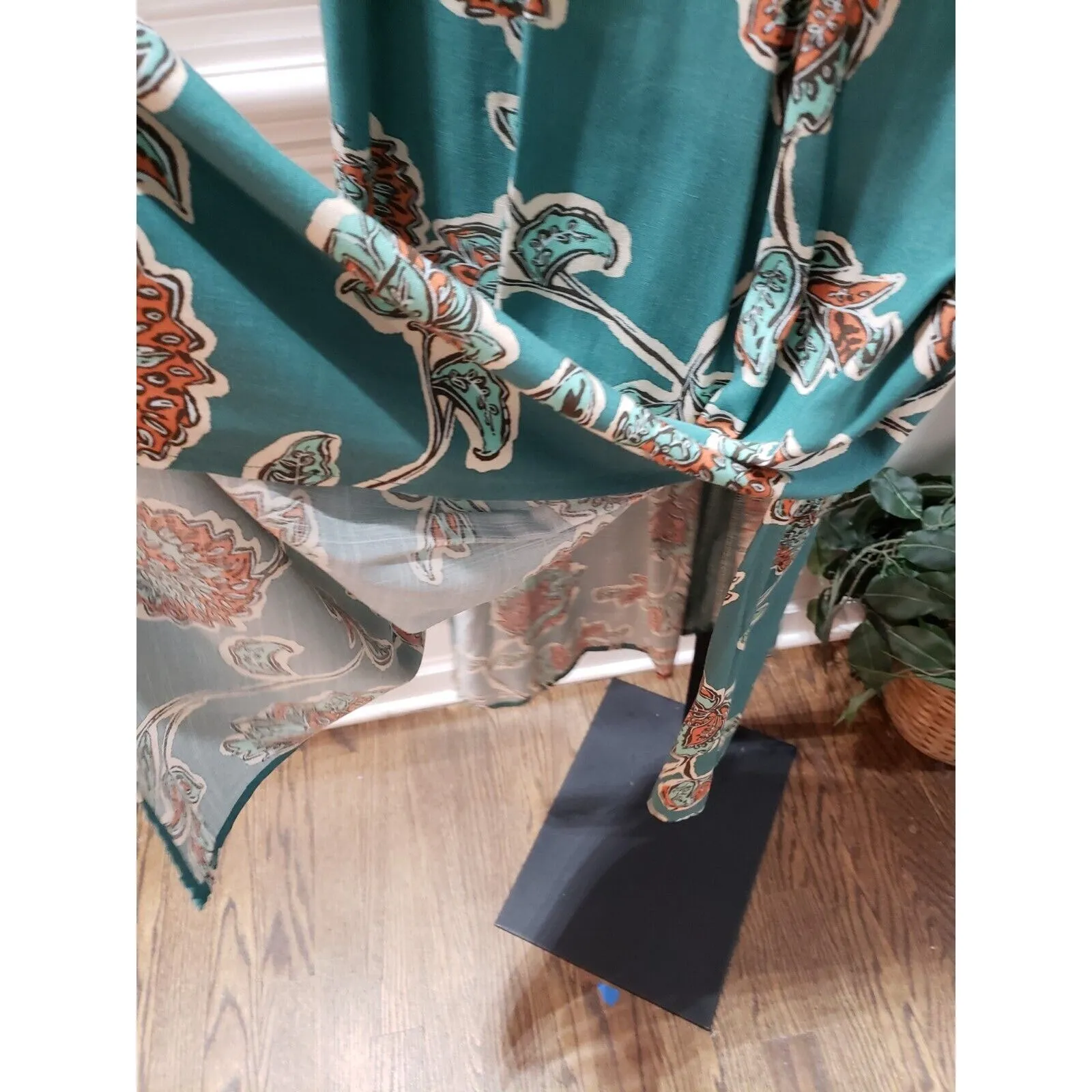 Knox Rose Women's Multi Floral Pleated V Neck Short Sleeve Long Maxi Dress Small - Image 10