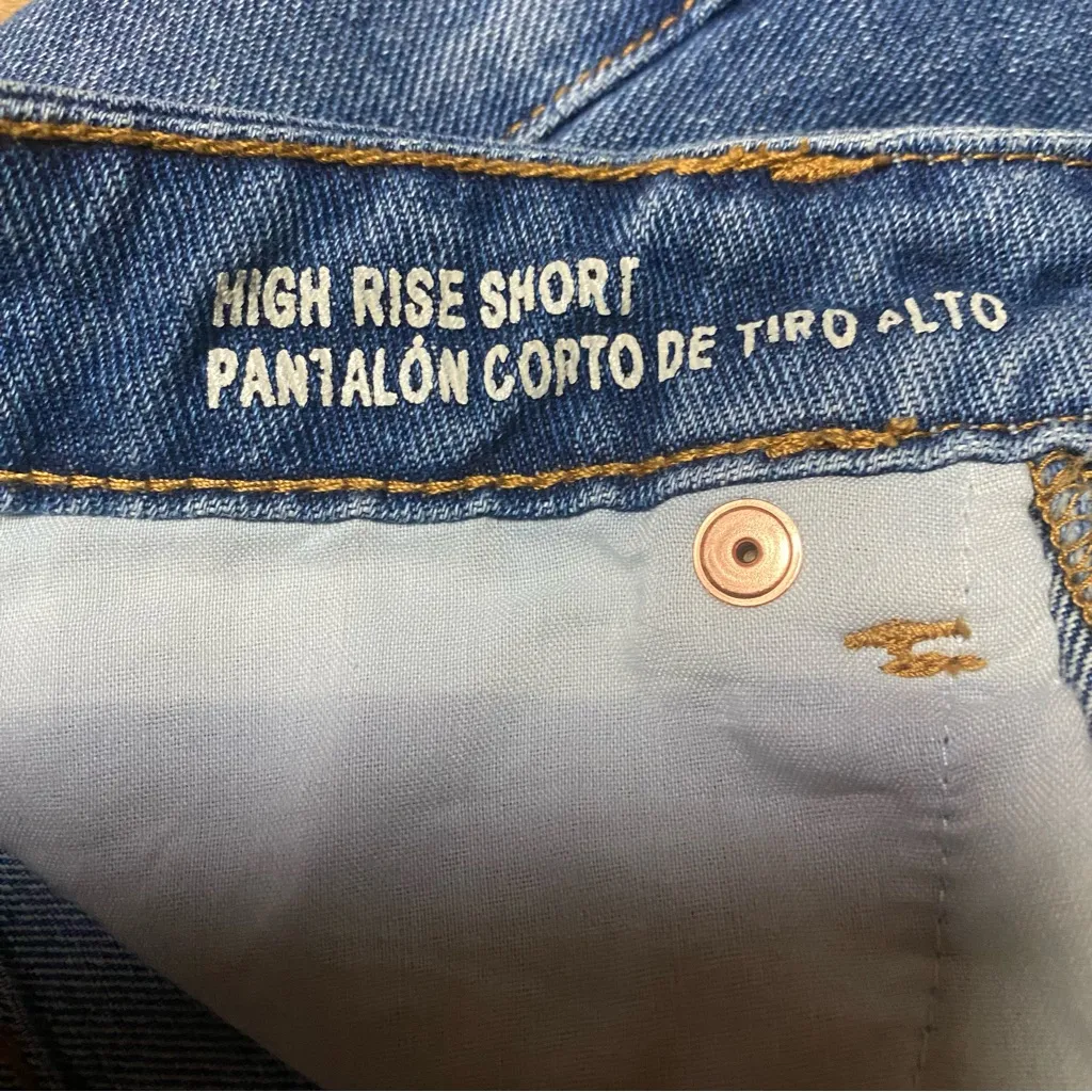 Wild Fable  Blue Distressed High Rise Short 6 - Image 4