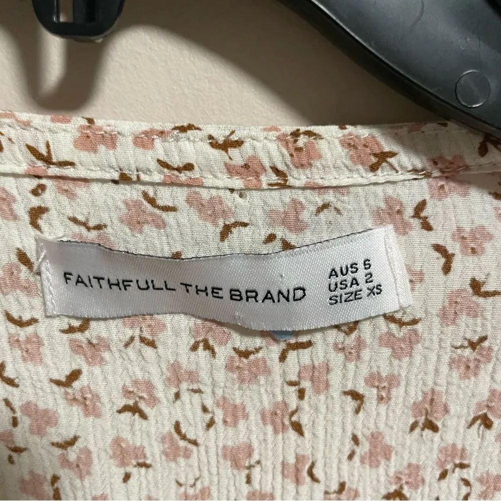 Faithfull The Brand Trinidad Front Tie Cut Out Dress- Size 2 (XS) - Image 8