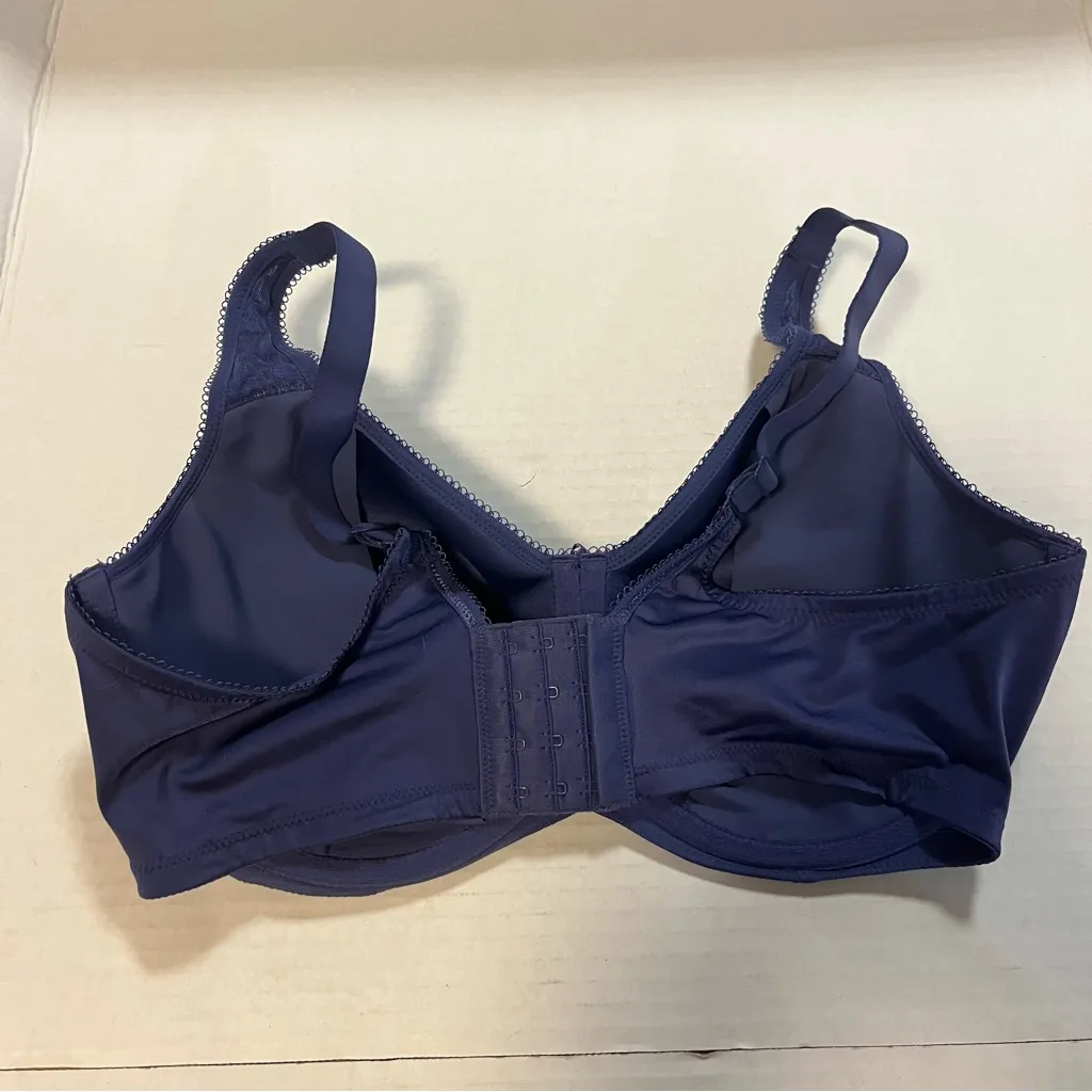 Wacoal Basic Beauty Spacer Underwire T-Shirt Bra in Navy Blue Sz 38DDD (38F) GUC - Image 6