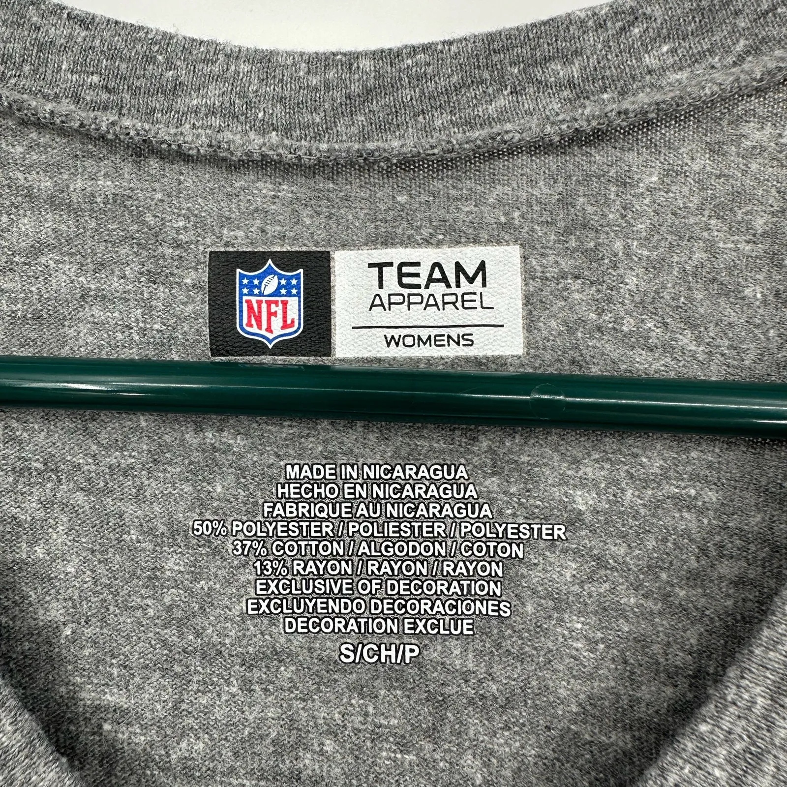 NFL Team Apparel Size Small Gray Minnesota Vikings Football‎ V Neck Tee Logo - Image 4