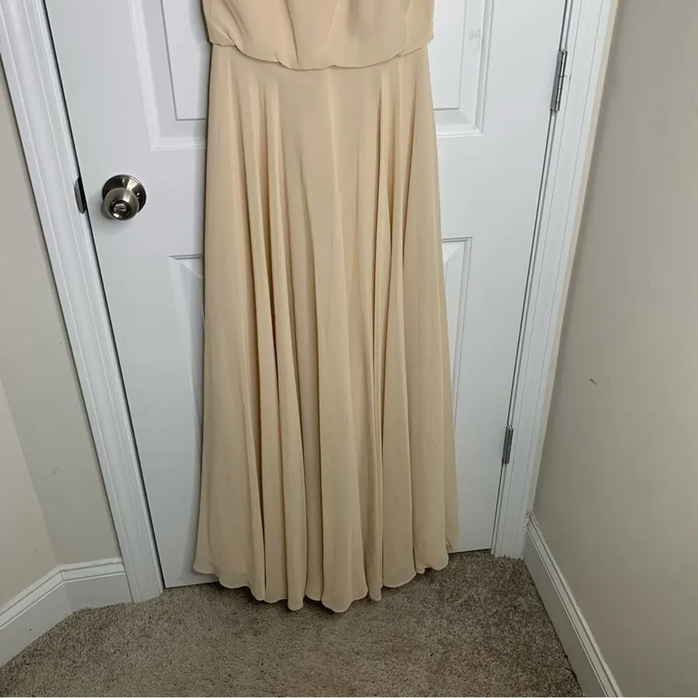 Jenny Yoo Collection BHLDN inesse‎ champagne bridesmaids maxi dress size 0 - Image 3