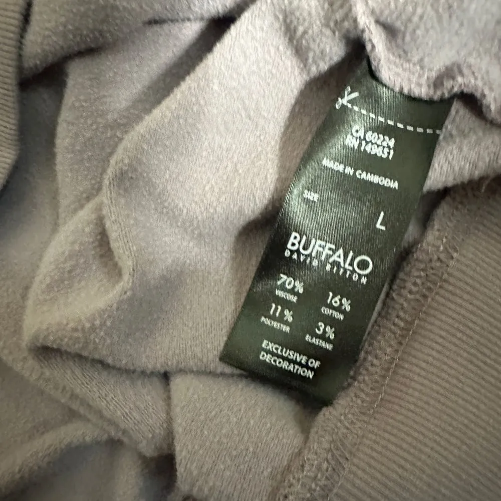 Buffalo David Bitton Light Purple Lilac Leopard Print Hooded Sweatshirt - Image 8