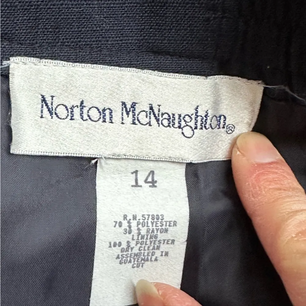 Navy Blue Vintage Zip In The Back SZ 14 Not True To Si… - Image 9