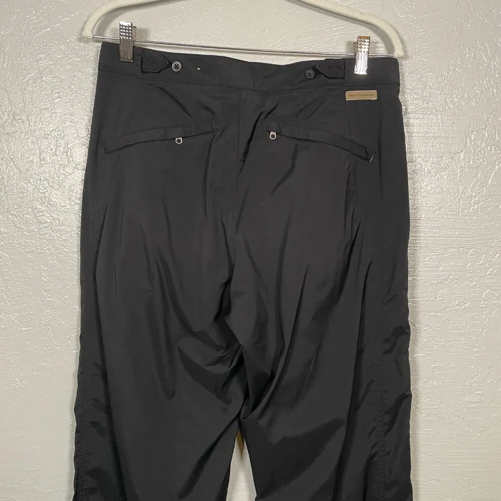 Royal Robbins Women 10 Black Hiking Pants Quick Dry Button Hem Adjustable Waist - Image 8