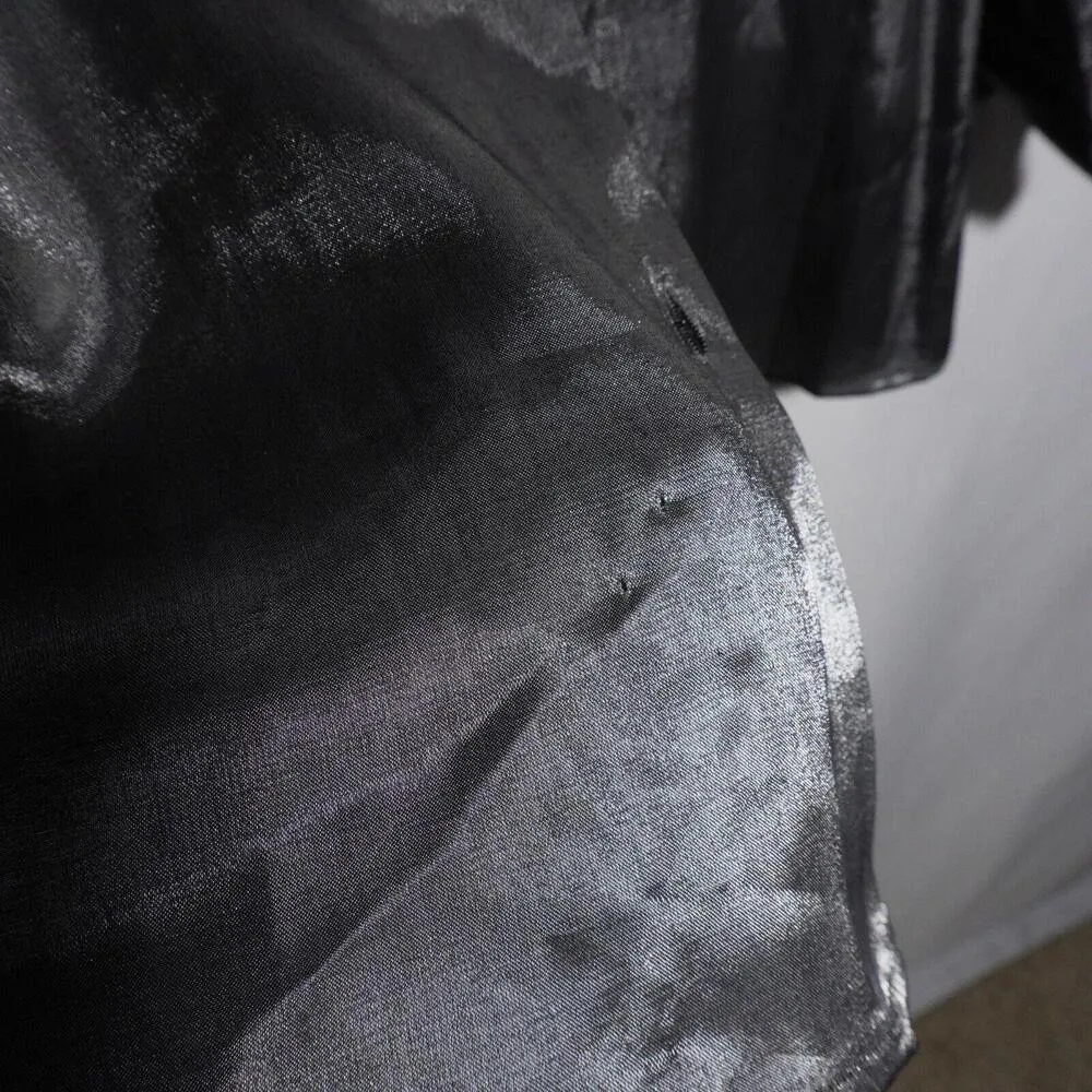 Vintage 90s Y2K Silver Top Set 2000s Retro Futuristic Prom NWT Club Rave Disco L - Image 7