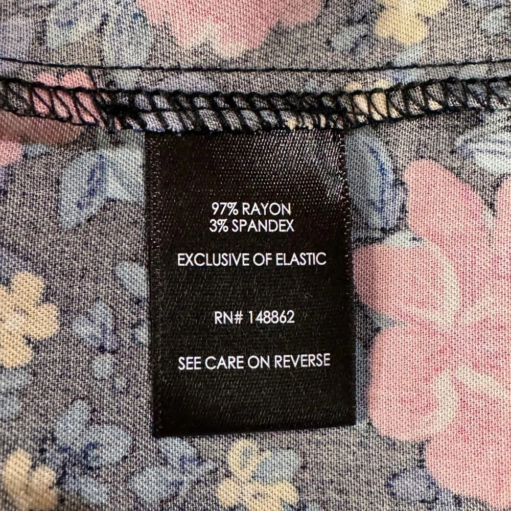 Torrid SZ 0 (Large) Challis Lace-Up Back Corset Top Floral Strapless Smocked New - Image 11