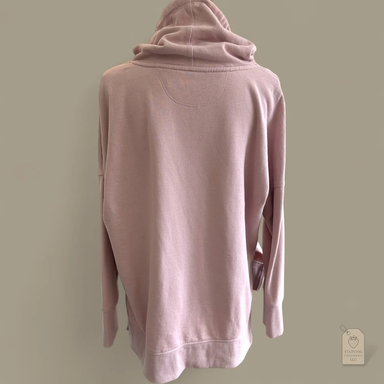 Calvin Klein Pink Cowl Neck Sweatshirt Pullover L - Image 5