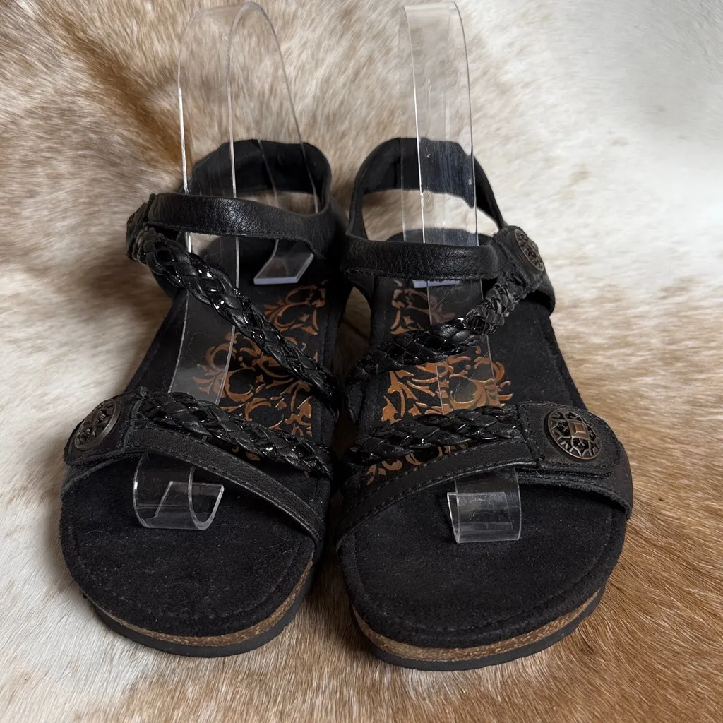 Aetrex Jillian Braided Quarter Strap Sandal Size 7 A18 - Image 3