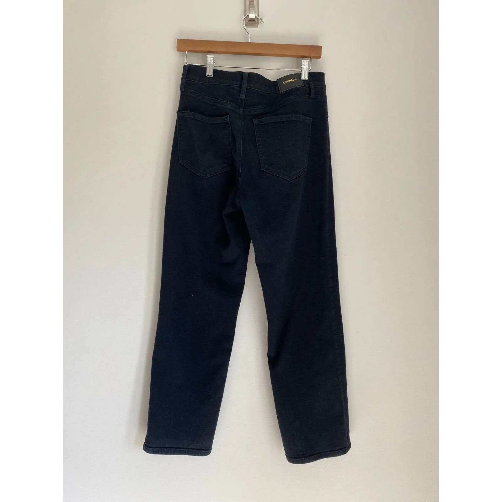 Express High-Rise Black Straight-Leg Jeans - Image 2