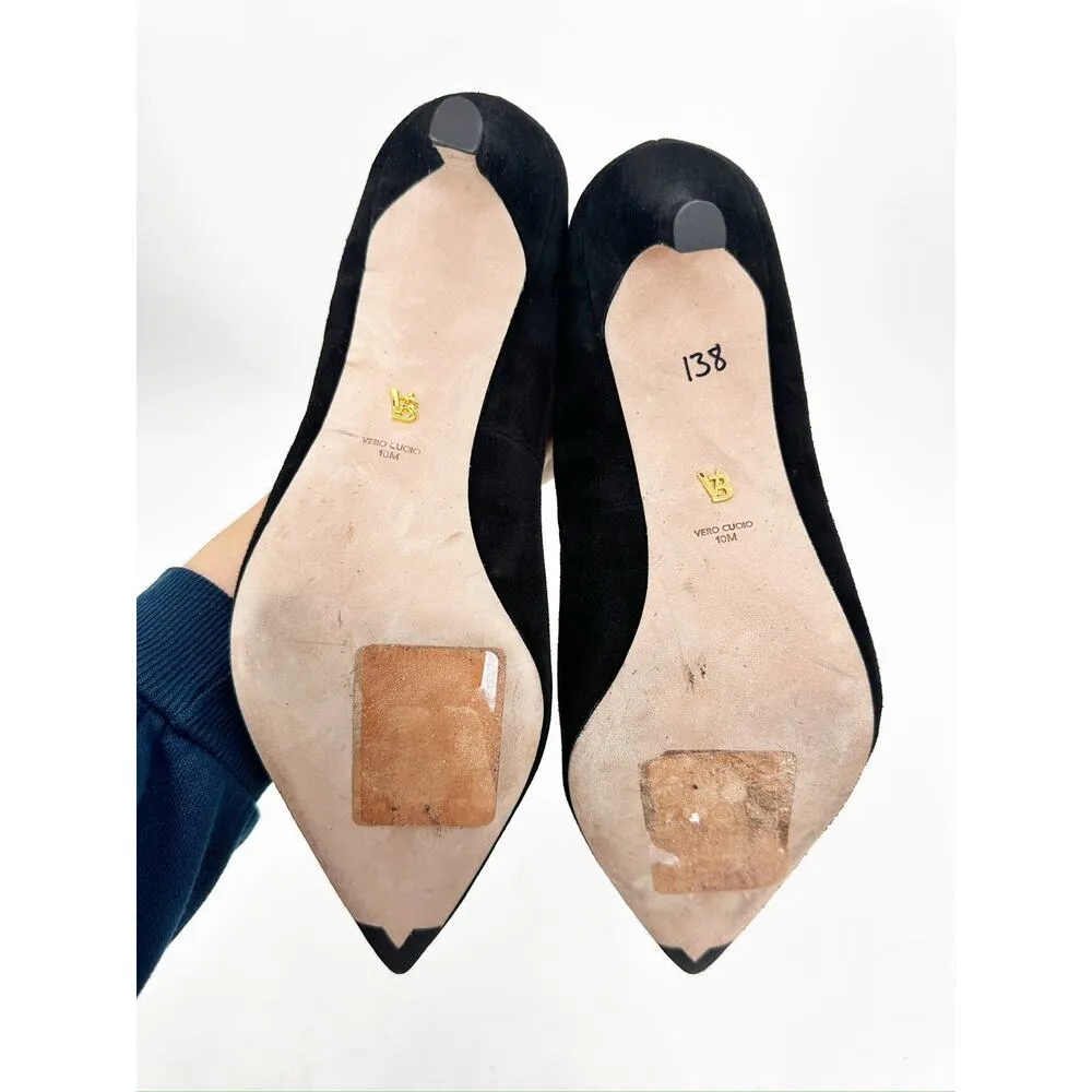 Veronica Beard Lisa Black Suede Leather Stiletto Heel Pointed Pumps Size 10M - Image 3