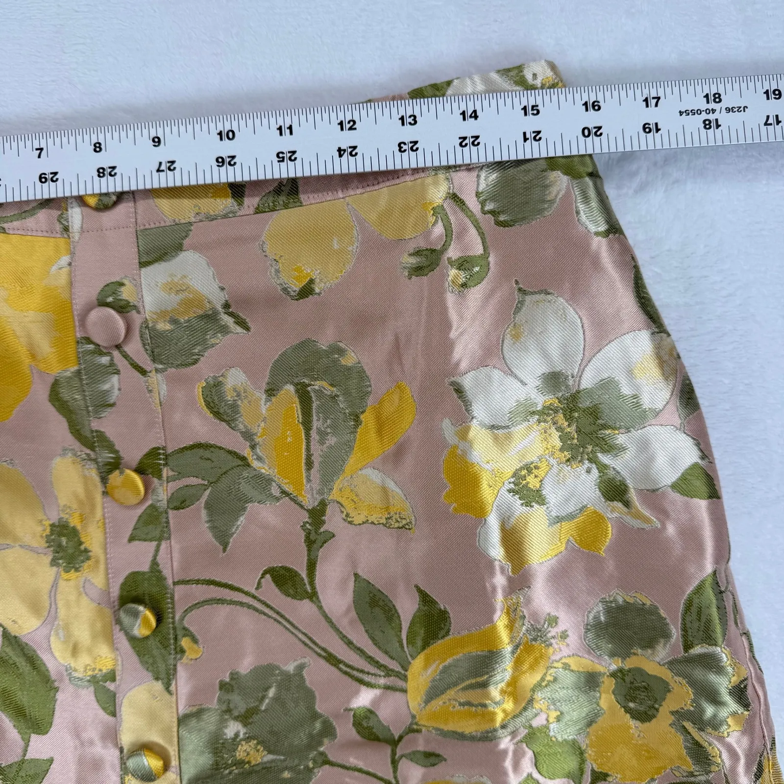 NWT Tuckernuck Pomander Place Lotus Jacquard Adalyn Skirt Floral Brocade Midi L Pink Size L - Image 2