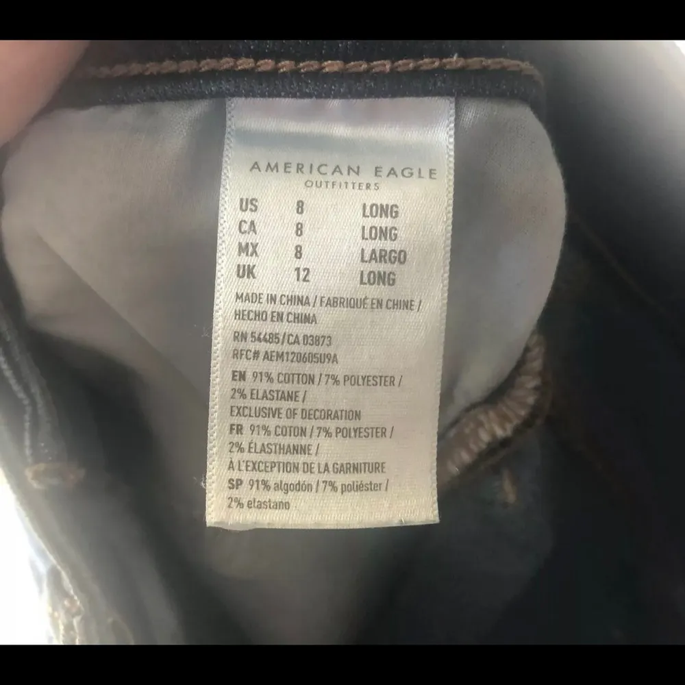 American Eagle LONG Super Hi-Rise Jegging Distressed Jeans H2 - Image 7