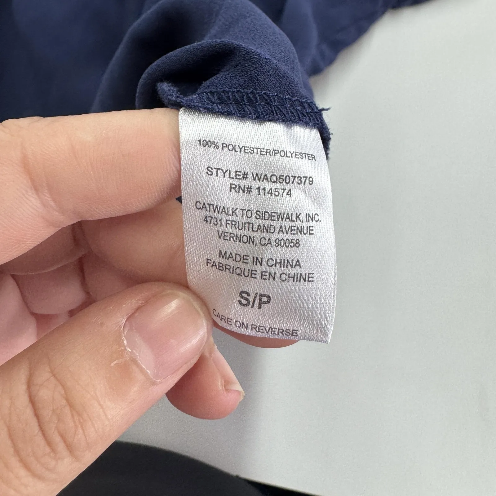 Pleione Blouse Womens Small Navy Blue Bell‎ Sleeve Pullover Top Polyester Ruffle - Image 4