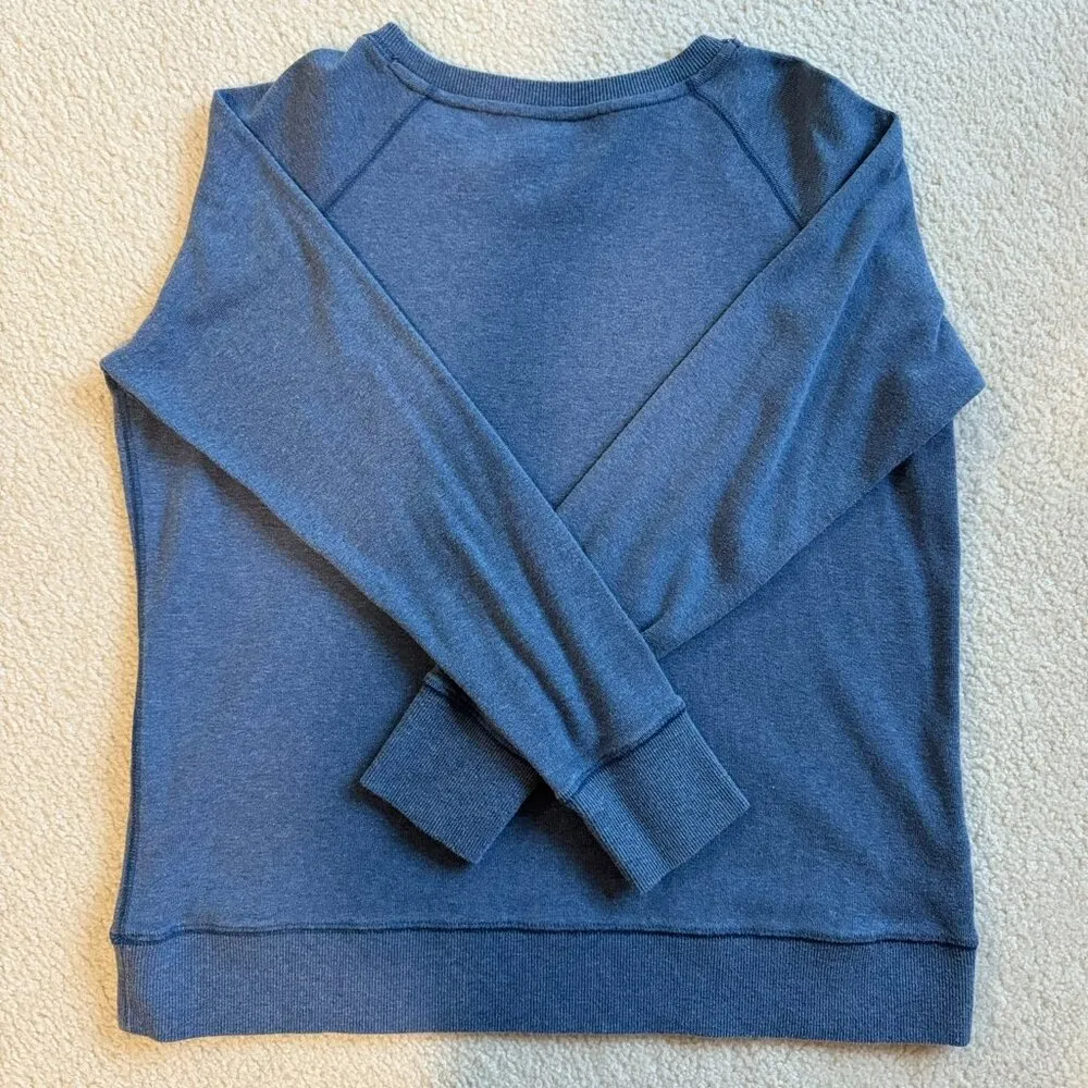 Eddie Bauer blue, plaid pocket sweatshirt in PL - Image 5