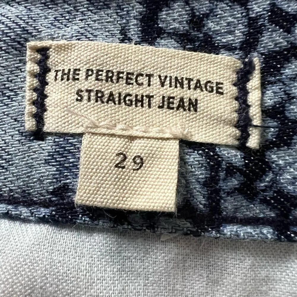 Madewell The Perfect Vintage Baggy Straight Jean 29 Women’s Quilted Floral NG259 - Image 5