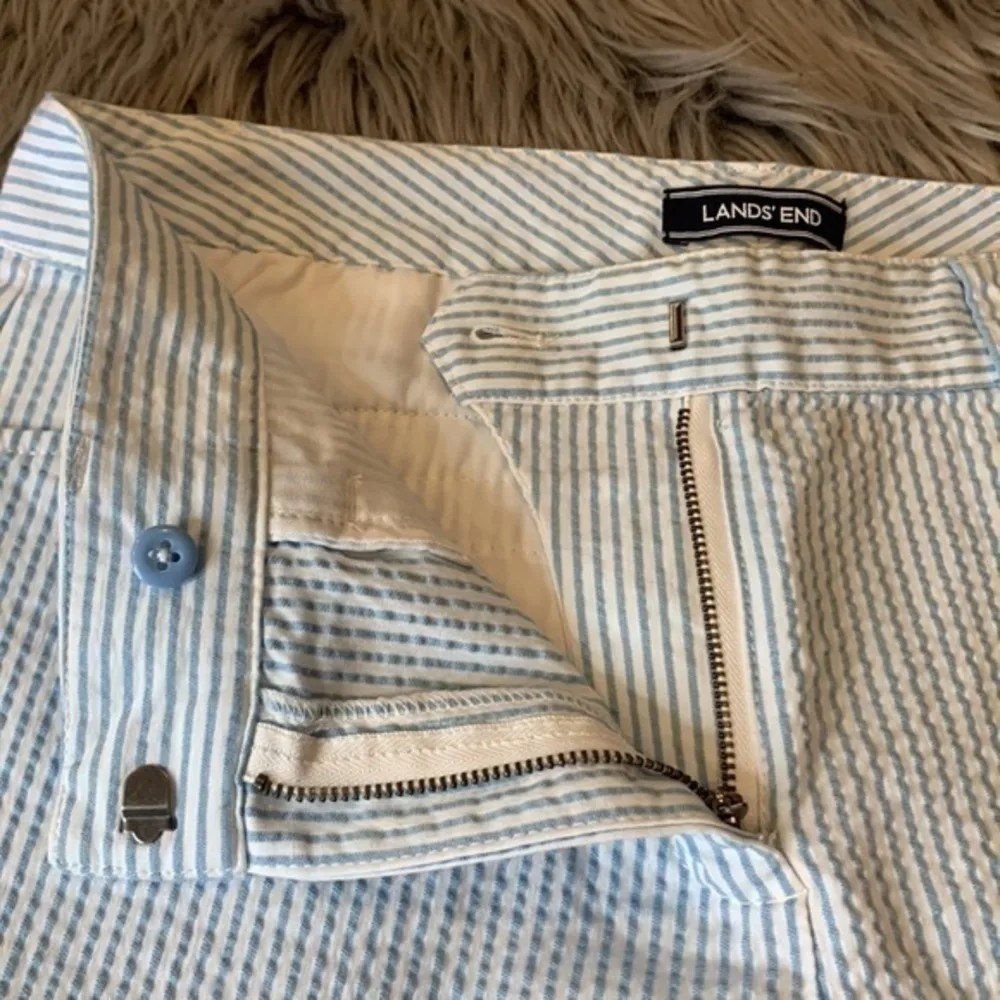 Lands’ End seersucker striped stretch crop capri pants size 8 petite NWOT - Image 11
