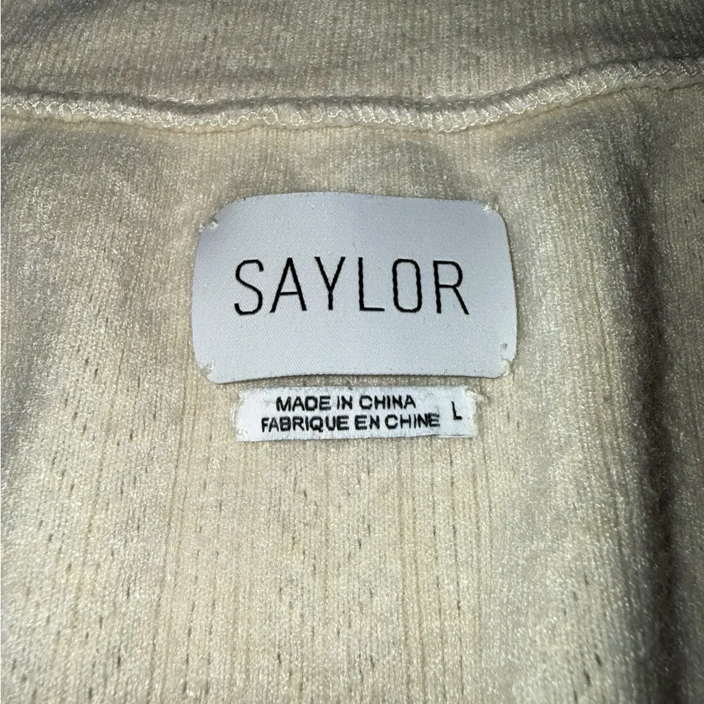 SAYLOR x REVOLVE Beige Pointelle Knit Cardigan - Size: Large - Image 7