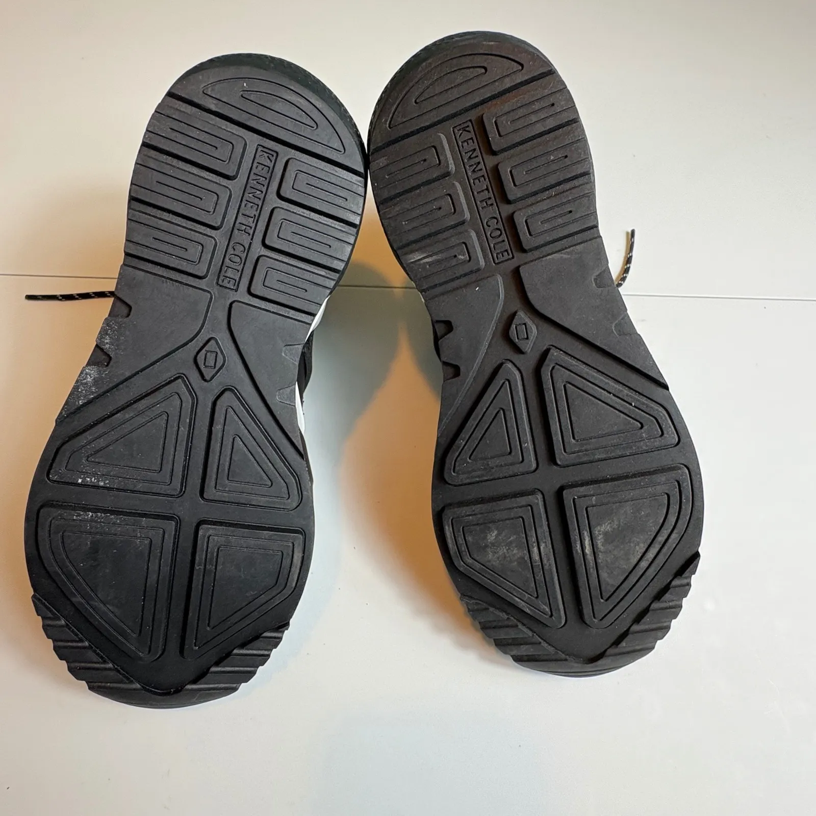 Kenneth Cole‎ Maddox Hiker Black Leather Knit Women's High Top Sneakers Size 8.5 - Image 10