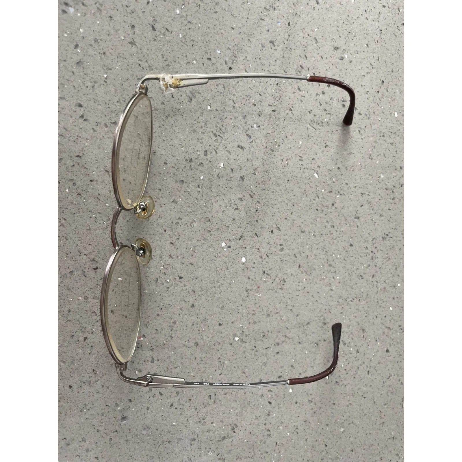 NINE WEST 205 P3E 52-17-130 Eyeglasses Frames ONLY Oval Italy silver full rim - Image 2