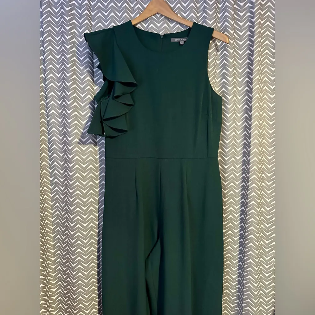 julia jordan | Asymmetrical Flutter-Sleeve Jumpsuit, Size 10 - Image 5