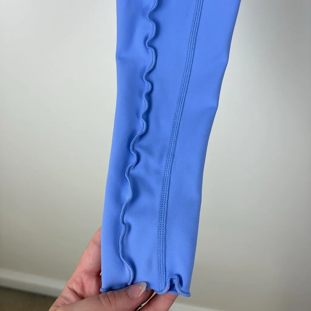 Free People Movement Hearts Aflutter Leggings Purple Ruffle High Waist Womens XS Blue - Image 8