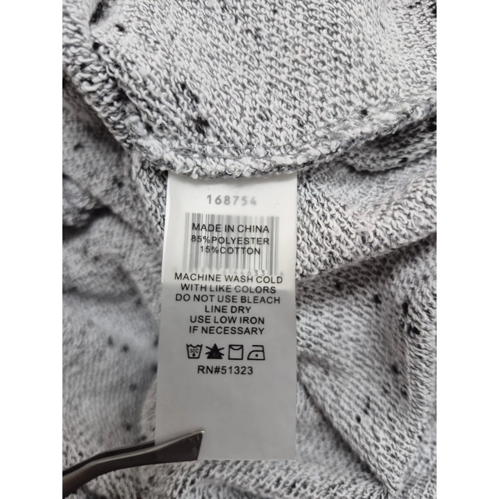 Chaus New York Poly/ Cotton Knit A line Dress Belt Gray/Black Speckled Sz L Black Size L - Image 6