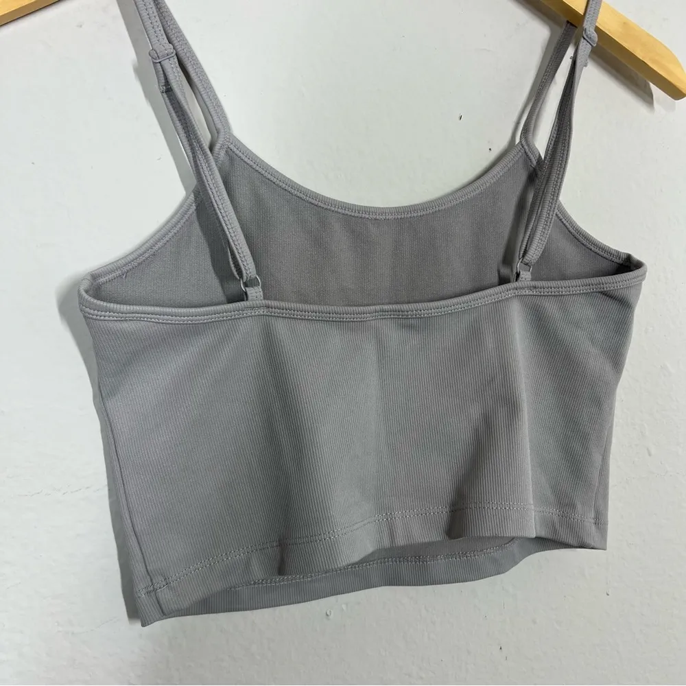 Balance Athletica Grey Ribbed Sports Bra Crop Tank - Image 8