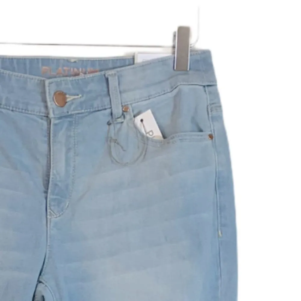 Chico’s New Jeans Platinum Crop Slimming Miami Bleach Light Wash Women's Size 2 - Image 9