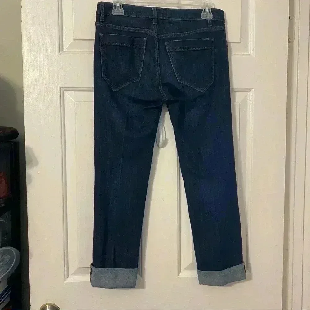 Vera Wang Dark Blue Capri Cuffed Jeans‎ Size 4 - Image 2