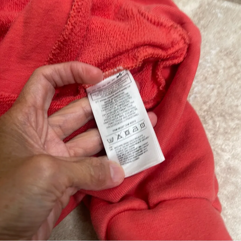 Adidas Originals Hoodie Women Small Coral  Trefoil‎ Logo Sweatshirt Pullover S - Image 6