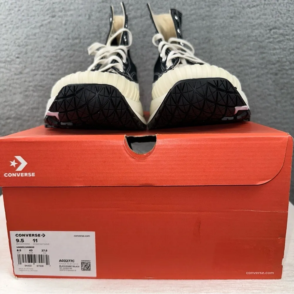 Converse Shoes Womens 11 Mens 9.5 Black Chuck AT-CX Platform Sneakers NE - Image 4