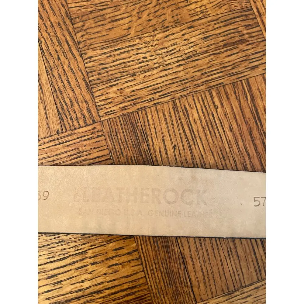 Leatherock mixed media studded leather belt western style size XL Silver - Image 6