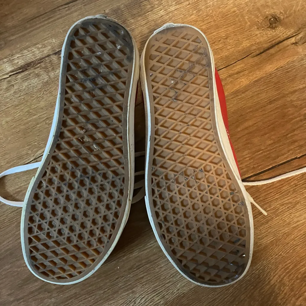 Vans Old Skool Size US Men 6 W 7.5 RED WHITE Classic 100% Original Skater Shoes - Image 6