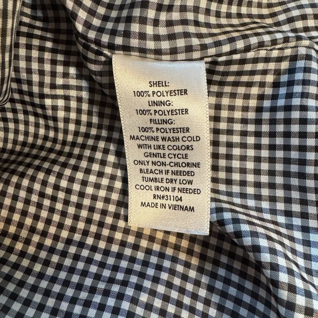 Womens Crown & Ivy Quilted Puff Crimson Red Jacket Gold Hardware Cozy Warm Small - Image 8