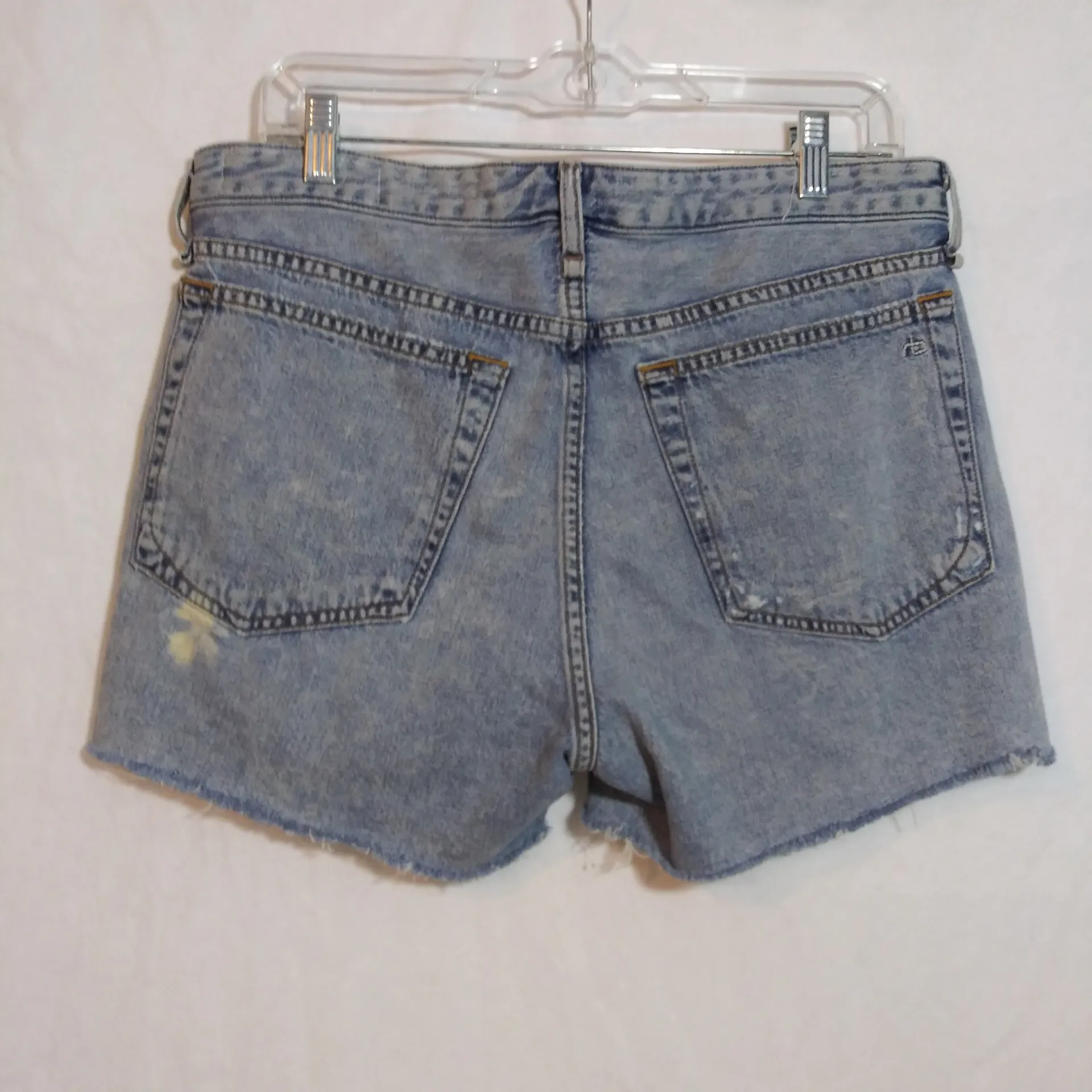 Rag & Bone Olson Dre Low Rise Distressed Denim Cut Off Shorts Size 29 - Image 4