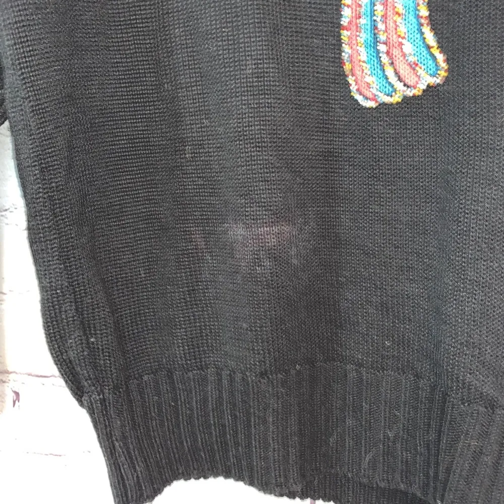 Vintage Aztec Sweater Multicolor Embellishments - Image 4