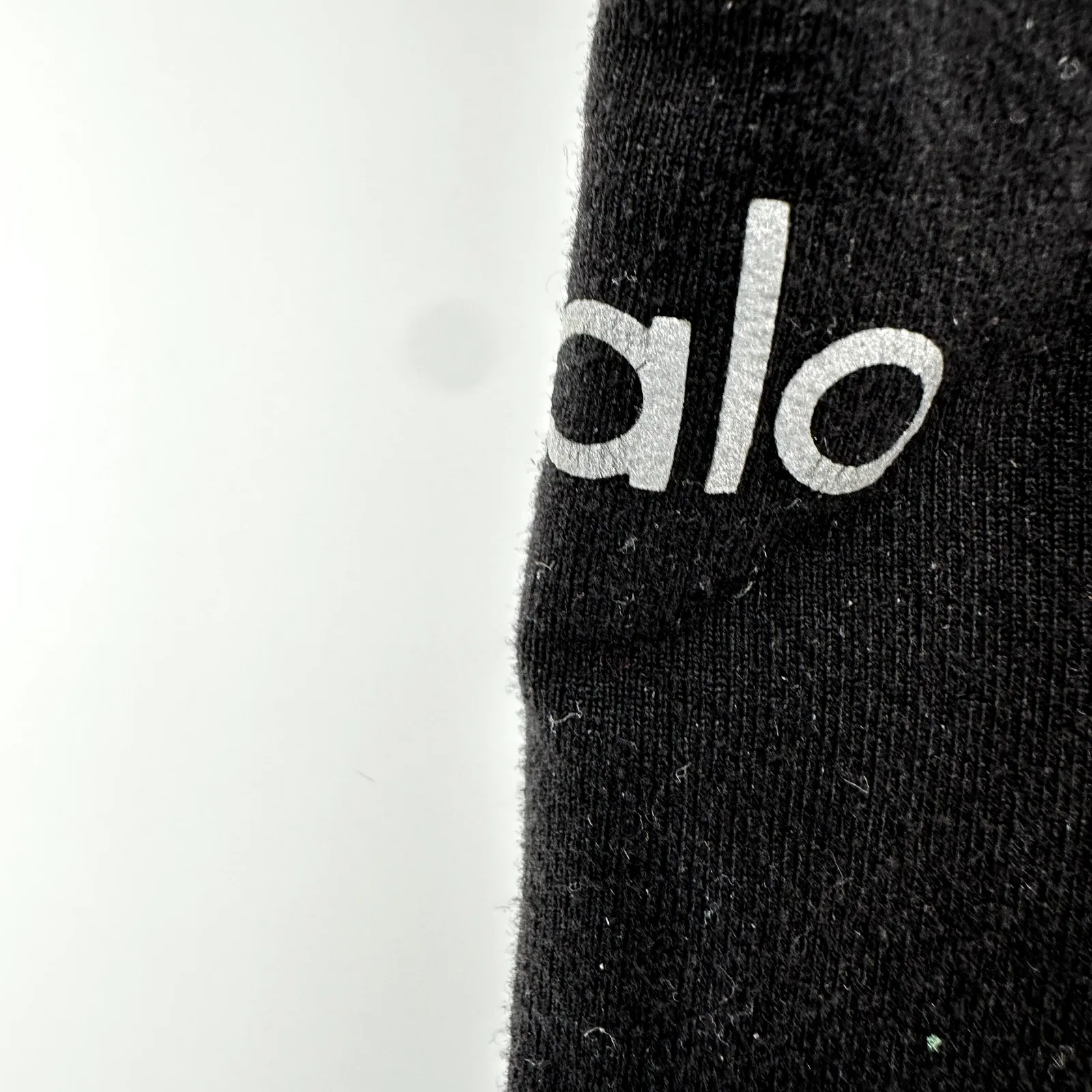 Alo Yoga High Waist Moto Sport Leggings Performance Mesh Panels Black XXS - Image 3