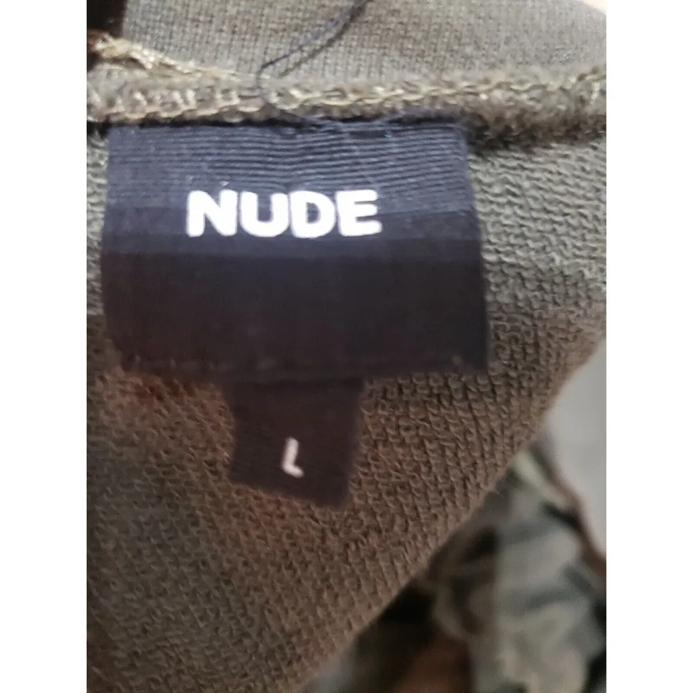 Nude Women's Green Solid Cotton Sleeveless Back Zip Cut Out Knee Jumpsuit Size L Size L - Image 11