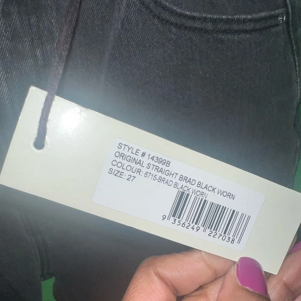 NWT Rollas High Rise Original Straight Brad Black Worn Jeans size 27 - Image 10
