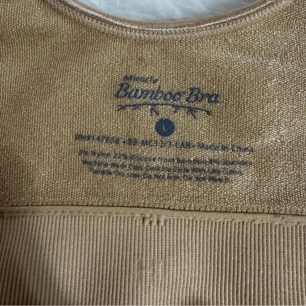 MIRACLE BAMBOO BRA in Tan Size Large - Image 4